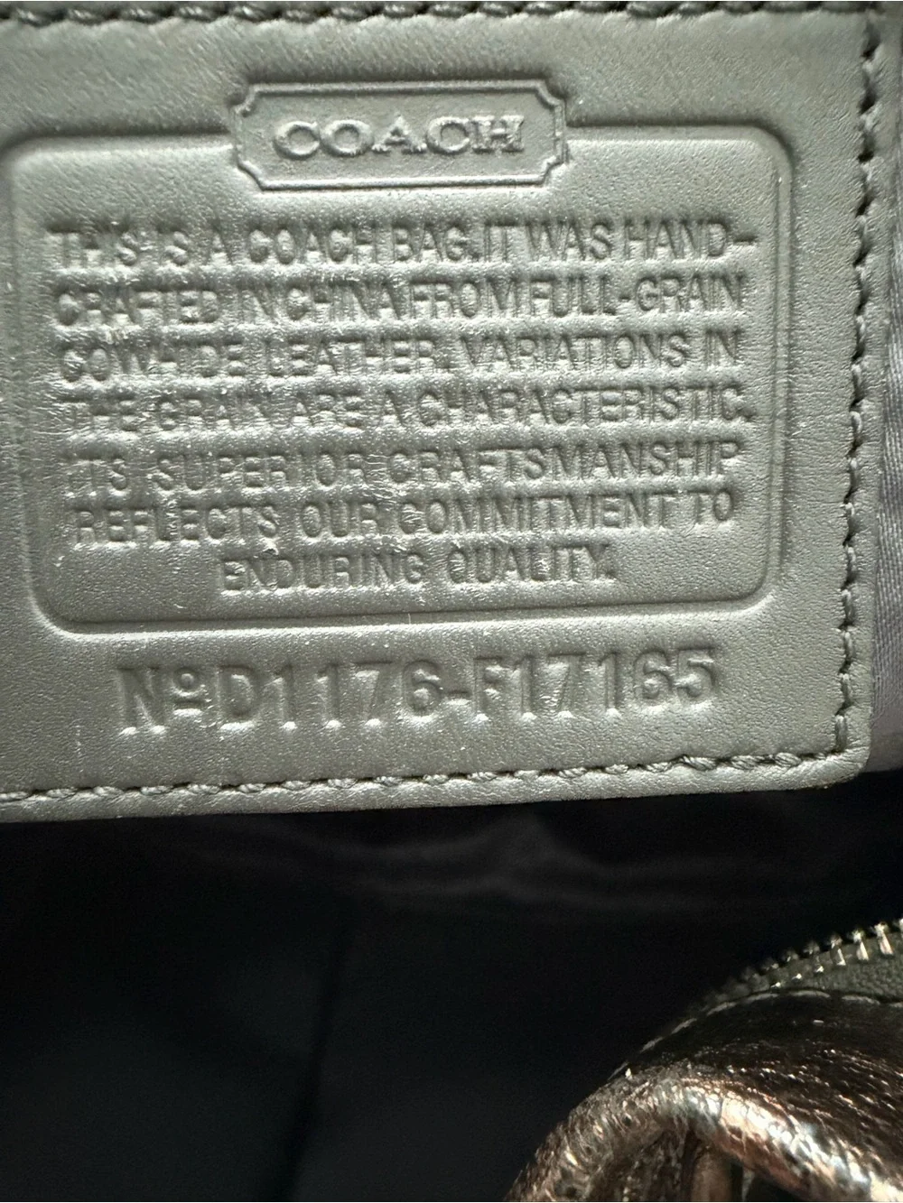 Coach leather shoulder